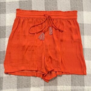 Rachel High Waist Orange Shorts
